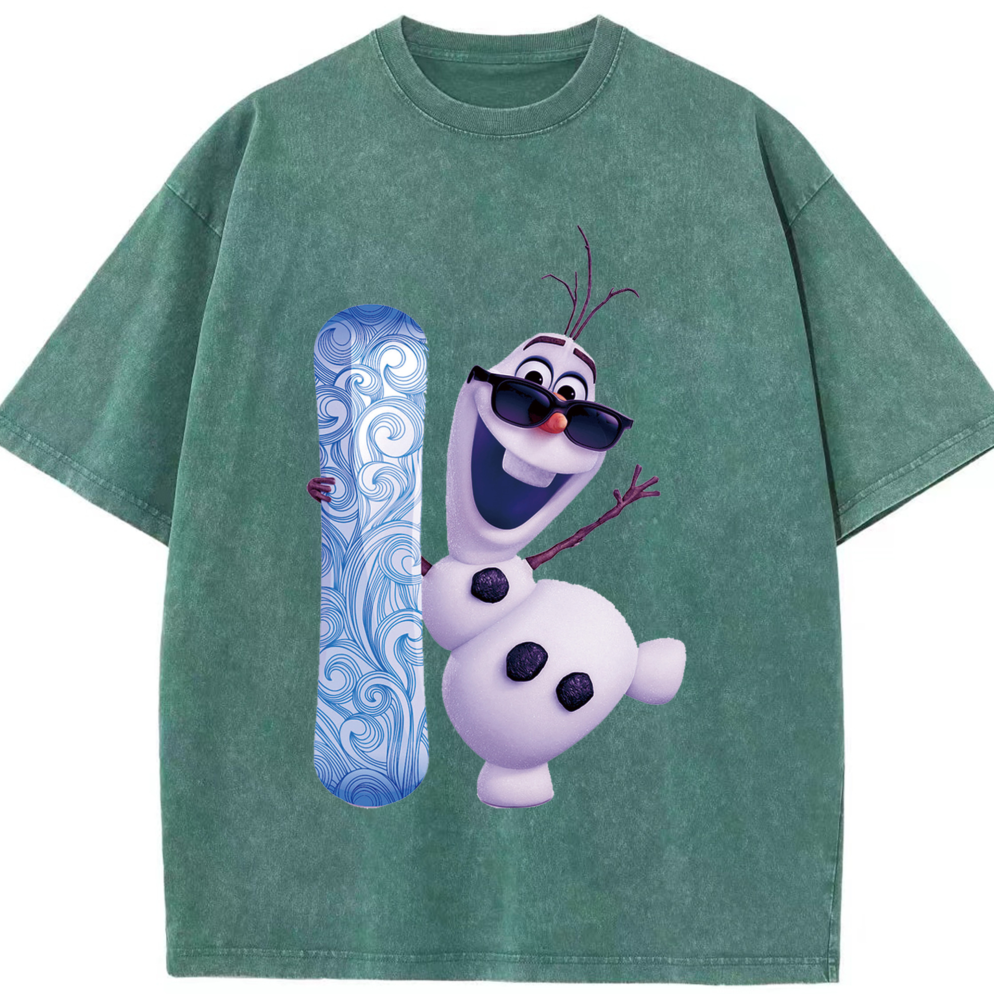 （画像用） アナと雪の女王 アンナ エルサ Frozen Anna Elsa 綿100% ヴィンテージ風 半袖Tシャツ（フロントプリント）